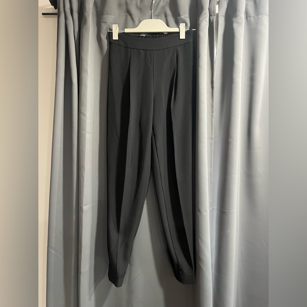 Black polyester joggers size xs